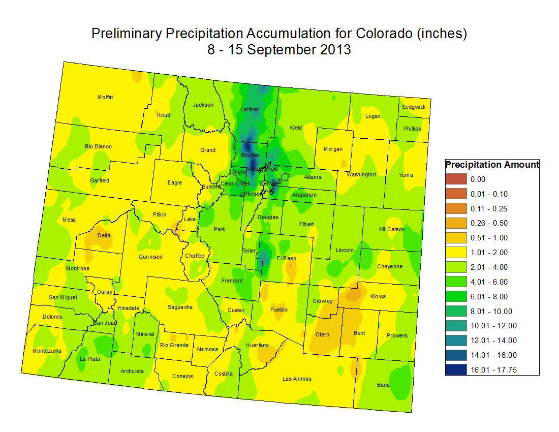 Colorado Flood 2013 Storm Page Storm Totals